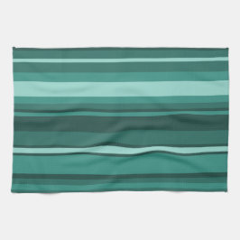 Teal rand kökshandduk