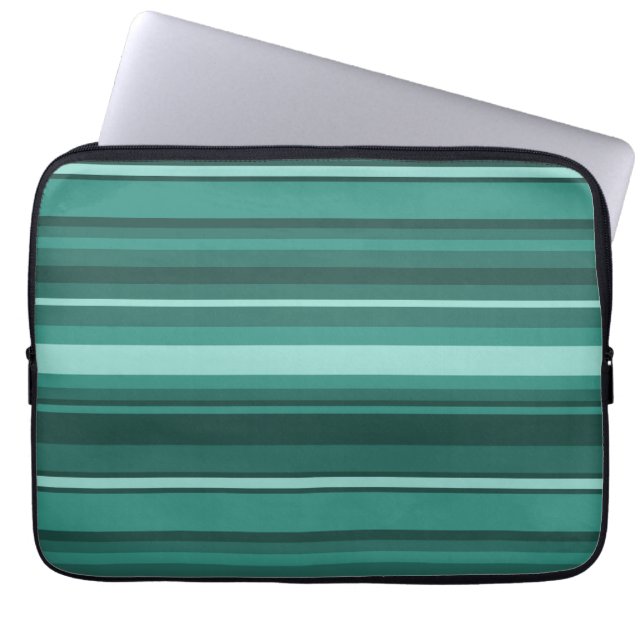 Teal rand laptop sleeve (Framsidan)