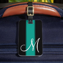 Teal Rand med stort monogram