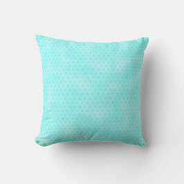 Teal Rand Watercolor Pillow Kudde