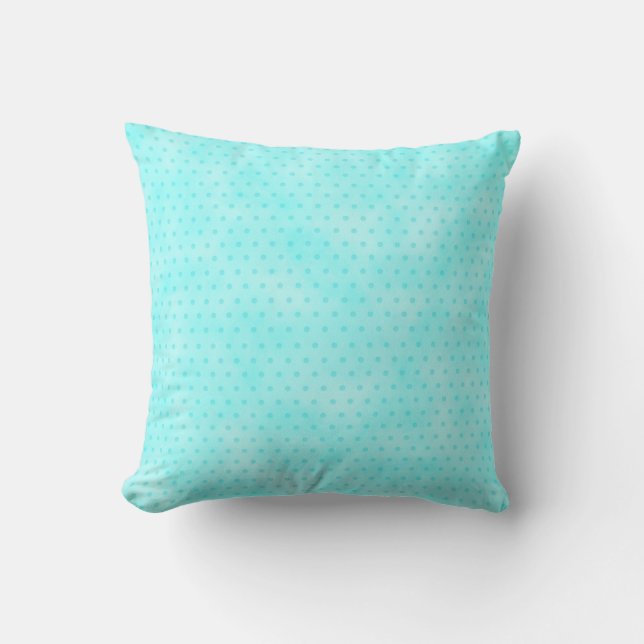 Teal Rand Watercolor Pillow Kudde (Framsida)