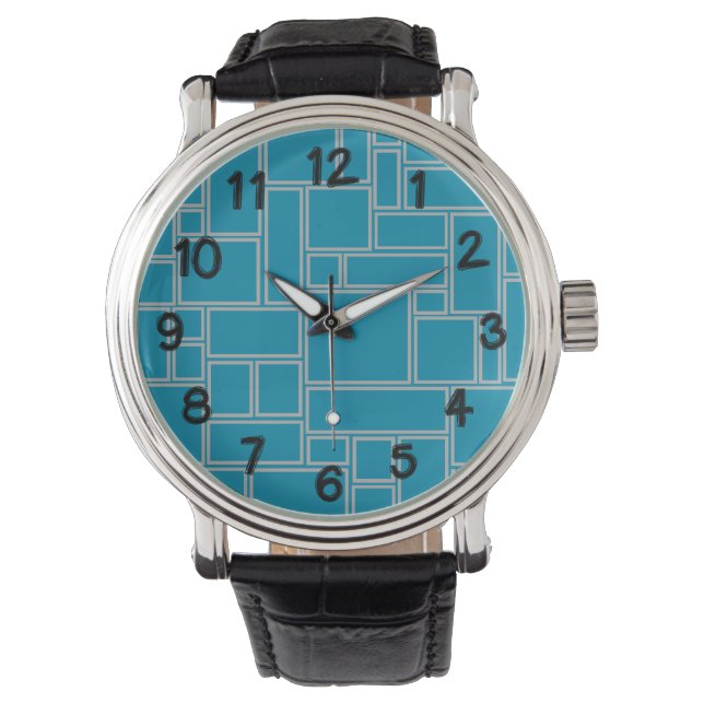 Teal Rectangles Armbandsur (Framsida)