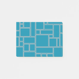 Teal Rectangles Post-it Block