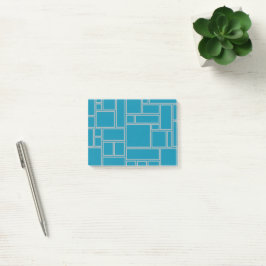 Teal Rectangles Post-it Block