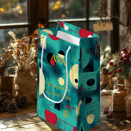 Teal & Red Geometric Vibrance Contemporary Art