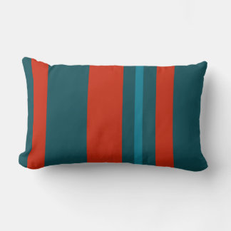 Teal Red och Blue Rand Lumbarkudde