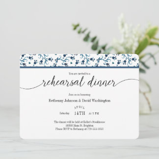Teal Rehearsal Dinner Invitation Inbjudningar