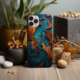 Teal Resin och Burl Wood Design