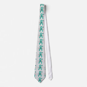Teal Ribbon med Butterfly Slips