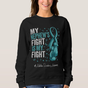 Teal Ribbon Nephew Addence Recovery Awareness T Shirt