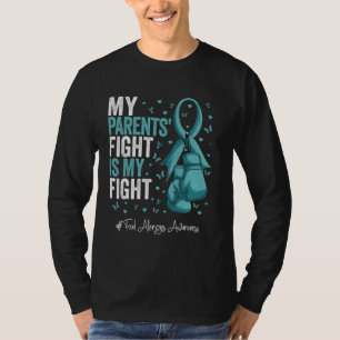 Teal Ribbon Parents Food Allergies Awareness T Shirt