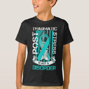 Teal Ribbon Post Traumatic Stressa Flagga Ptsd Awa T Shirt