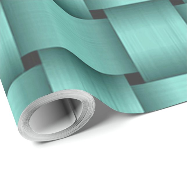 Teal Ribbon Wrapping Papper Presentpapper (Rullad Hörn)