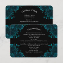 Teal Ro Black Gothic Bröllop