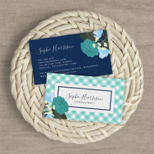 Teal Ro Blommigt och Mint Gingham
