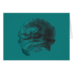 Teal Ro, kort för invändig Blommigt
