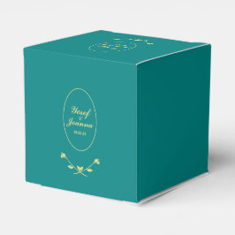 Teal Ro Wedding Favor Boxes Presentaskar