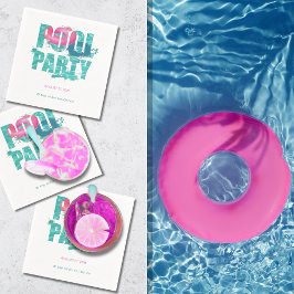 Teal Rosa Bassäng Party Stänk Pappersservett