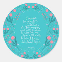 Teal & Rosa Blommigt Jane Austen Pride and Prejudi