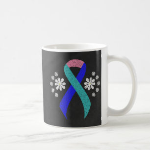 Teal/Rosa/Blue Ribbon Kaffemugg