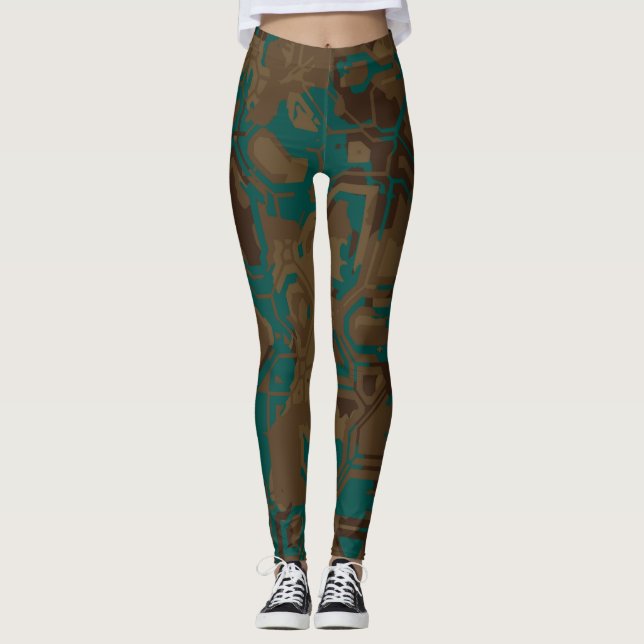 Teal Rost Leggings (Framsida)