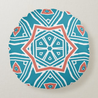 Teal Round Cushion Rund Kudde