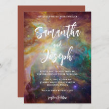 Teal Rust Orion Nebula Celestial Bröllop