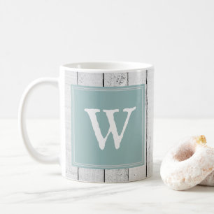 Teal Rustic Monogram Mugg
