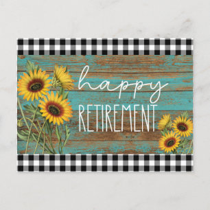 Teal Rustic Sunwers Lycklig Pension Vykort