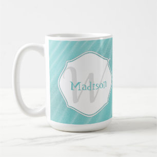 Teal Sand Ripples Personalize Mugg
