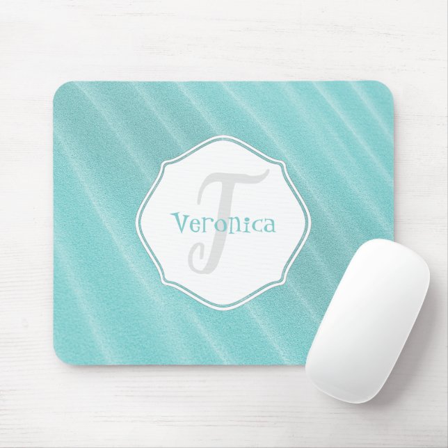 Teal Sand Ripples Personlig Mouse Pad Musmatta (Med mus)