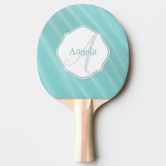 Teal Sand Ripples Personlig Ping Pong Paddle Pingisracket (Framsidan)