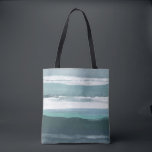 Teal Sea Tygkasse<br><div class="desc">Teal Sea II av Rob Delamater. Kom av skalet och vitt rand tillsammans för att skapa ett mönster som liknar havet.</div>