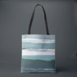 Teal Sea Tygkasse<br><div class="desc">Teal Sea II av Rob Delamater. Kom av skalet och vitt rand tillsammans för att skapa ett mönster som liknar havet.</div>