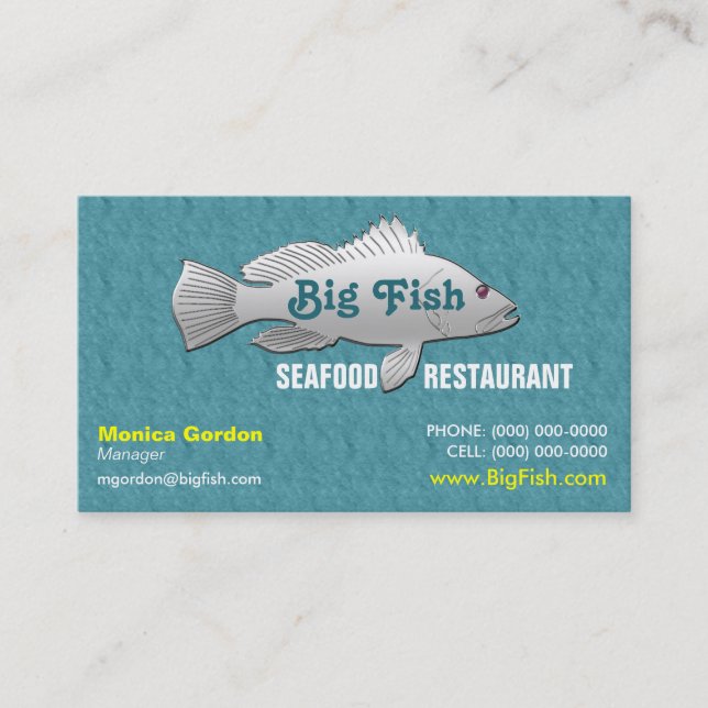 Teal Seafood Restaurang | Kustnära Havskosthållnin Visitkort (Framsida)