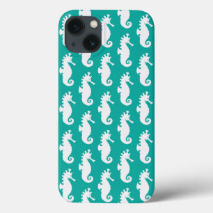 Teal Seahorse Mönster 1