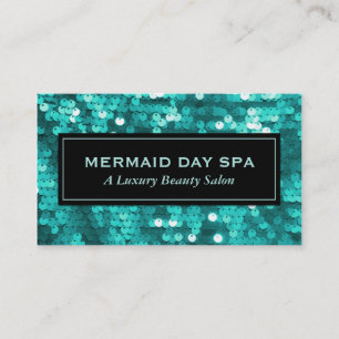 Teal Sequins Visitkort