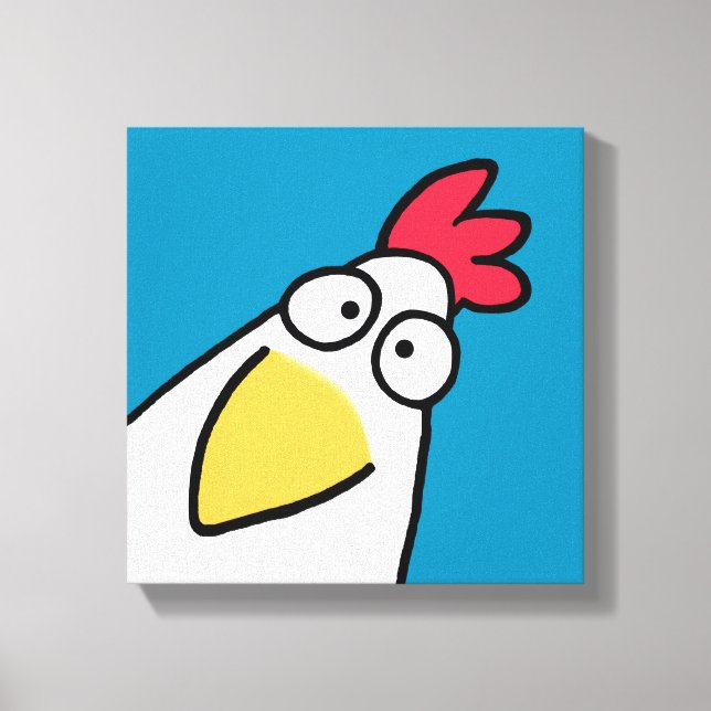 Teal SERIOUS CHICKEN av Sandra Boynton Canvastryck (Framsida)