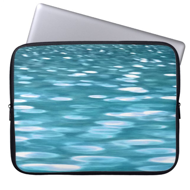 Teal shimmer laptop fodral (Framsidan)