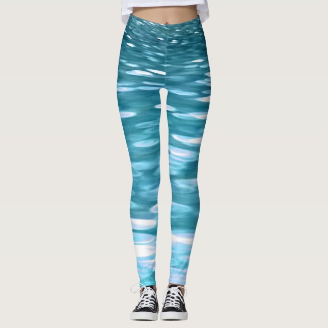Teal shimmer leggings (Framsida)
