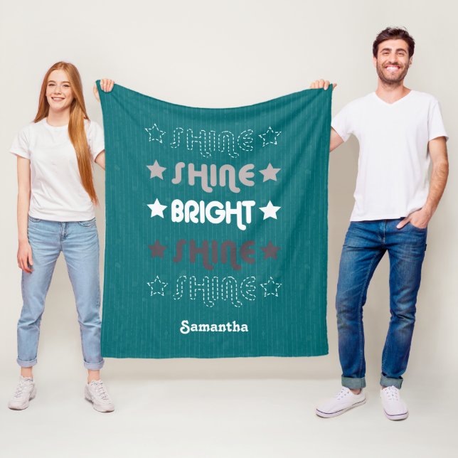 Teal Shine. Shine. Ljus. Shine. Shine. Fleecefilt (På plats)