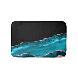 Teal & Silver Agate Bath Mat Badrumsmatta