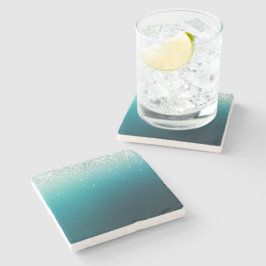 Teal Silver Confetti Stenunderlägg