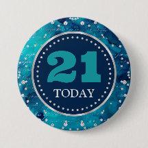 Teal Sjöjungfru Brev Mönster & Glitter födelsedag