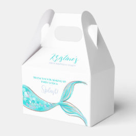 Teal Sjöjungfru Svan, tema Födelsedag - förmånslåd Presentaskar