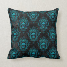 Teal Skull och Mörk Grått Gothic