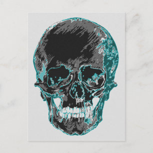 Teal Skull-vykort Vykort