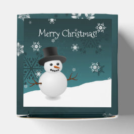 Teal Snögubbe Winter Scenery Julfavoritbox Presentaskar