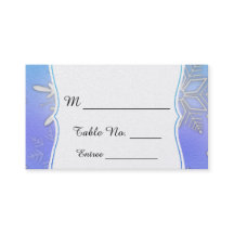 Teal Snowflake Bracket vinterbröllopskort