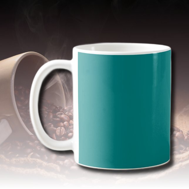 Teal Solid Färg | Klassisk | ELEGANT Kaffemugg (Skapare uppladdad)